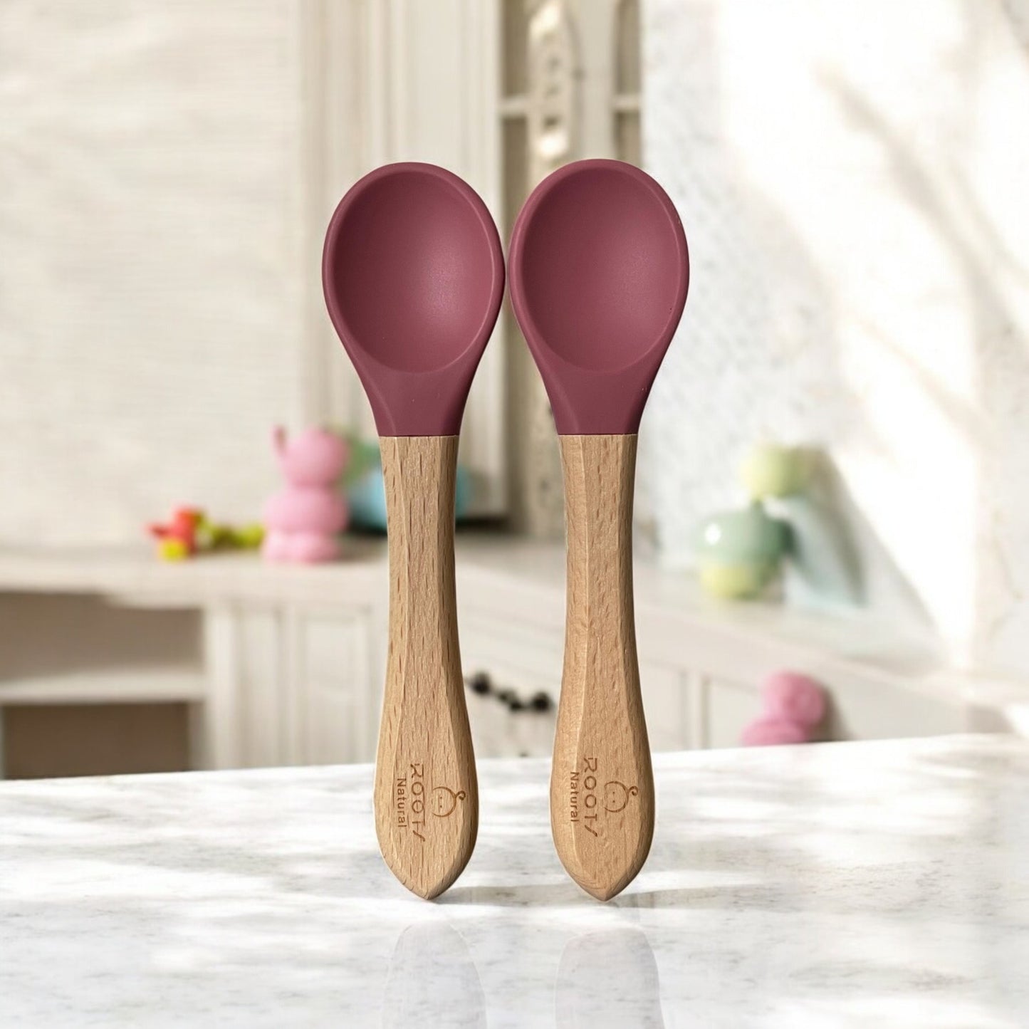 F0008-Baby Silicon Protection Spoon Pink