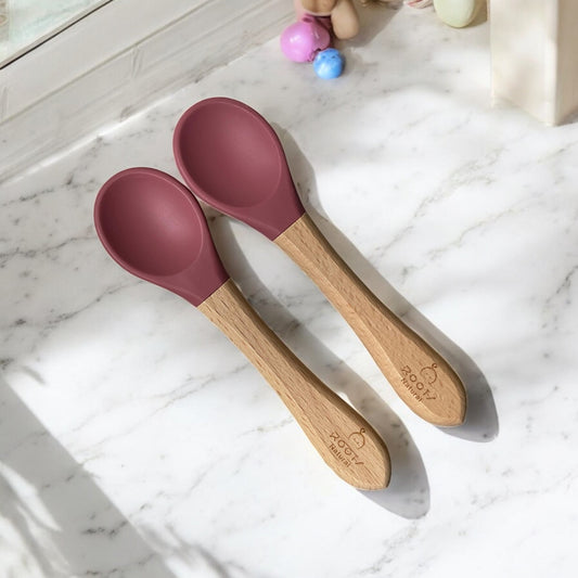 F0008-Baby Silicon Protection Spoon Pink