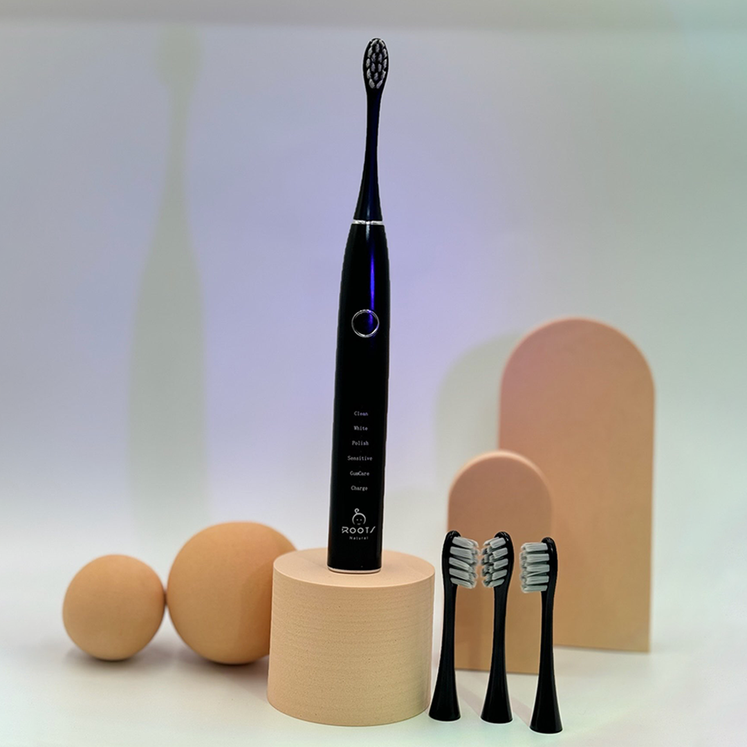 Y006 Rechargeable Electric Toothbrush 4 Head - Black