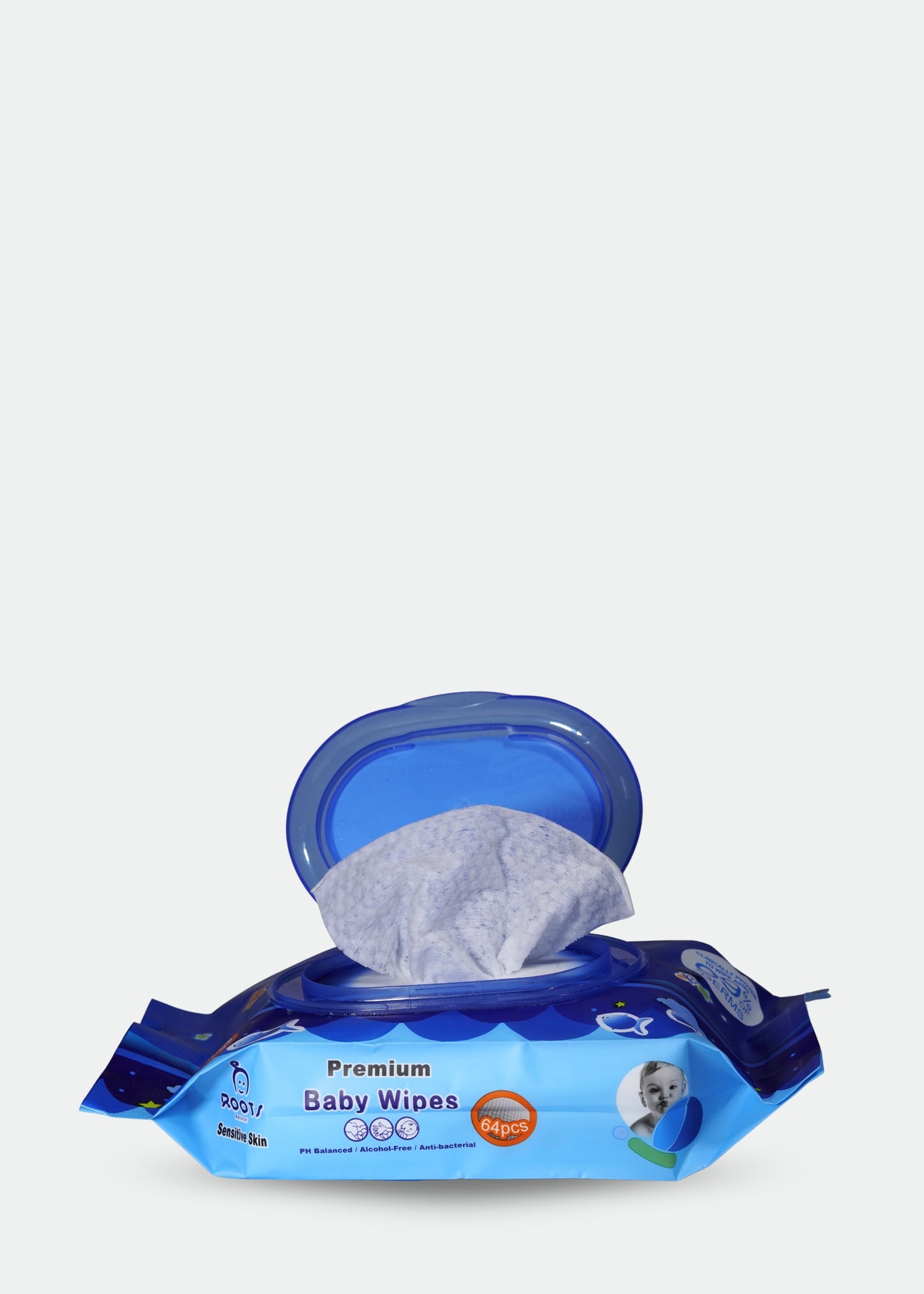 T0006-Baby Wipes Pack of 10 (64 Pieces of Wipes in One Pack)