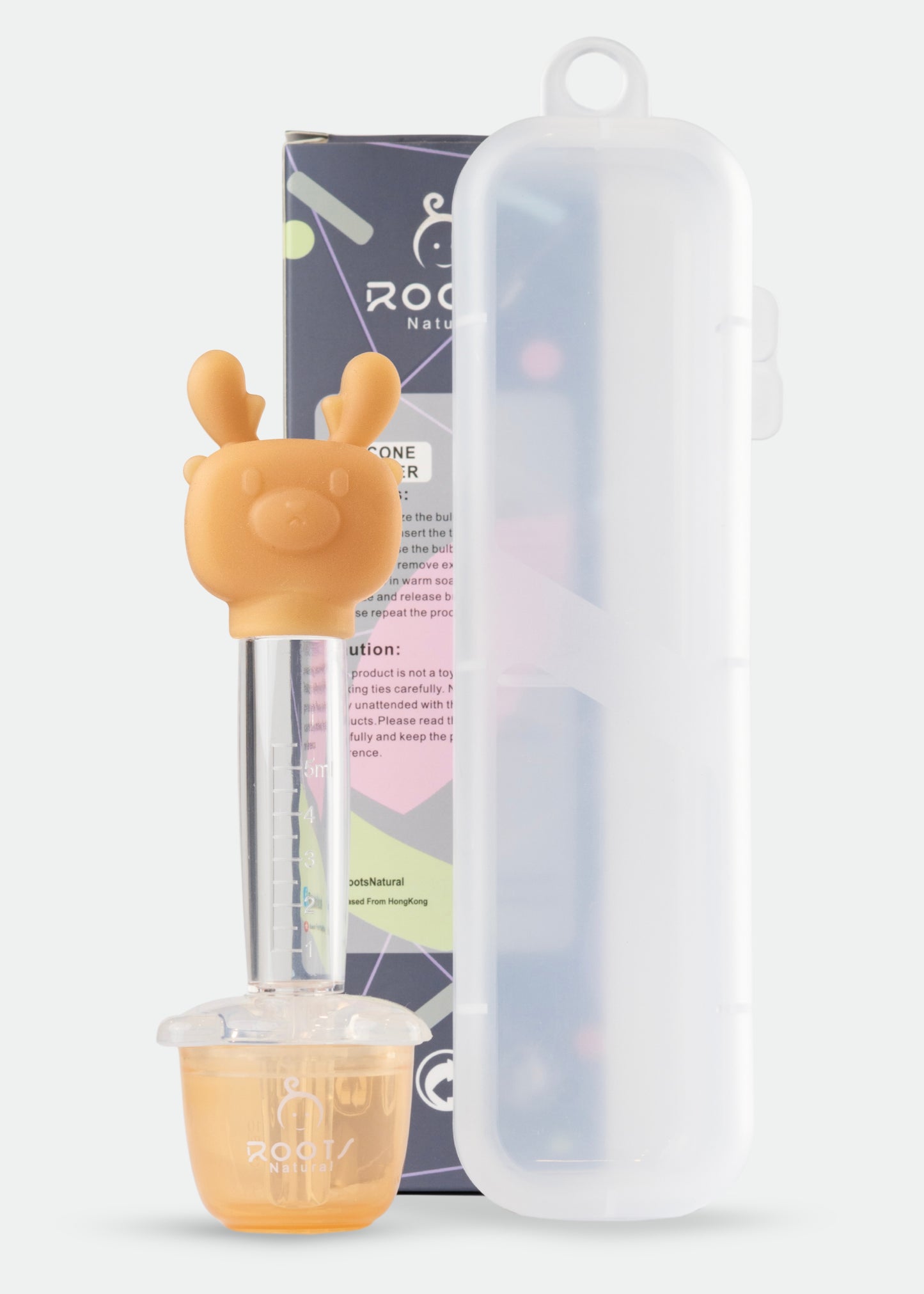 F1011-Full Silicone Deer Shape Medicine Dropper 5ML