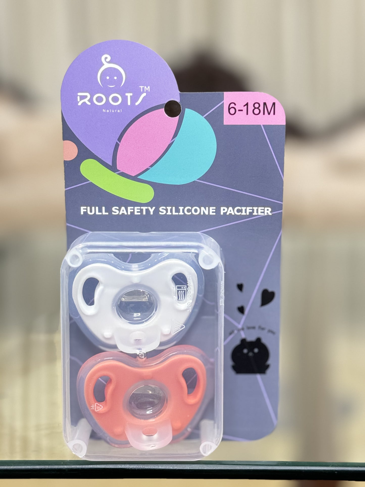 T0003 6-18 M Fully Silicone Pacifier Round Shape Nipple