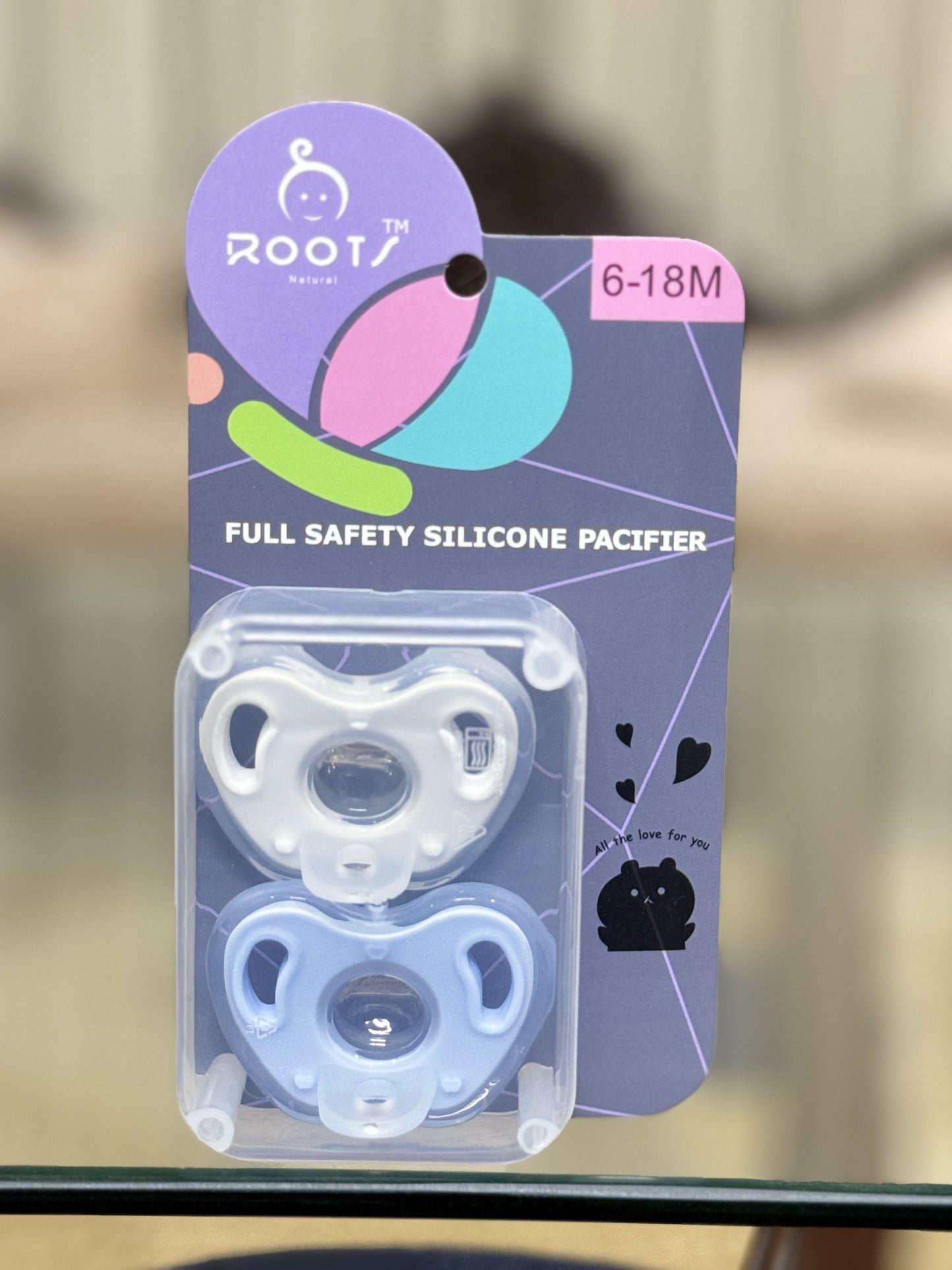 T0003 6-18 M Fully Silicone Pacifier Round Shape Nipple