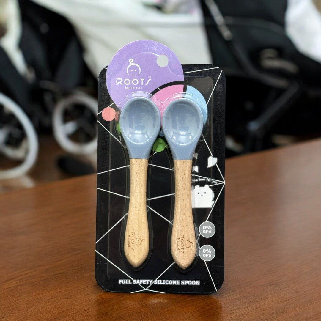 F0008-Baby Silicon Protection Spoon Blue