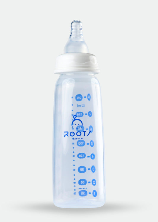 J1003-Standard-Neck Baby Bottle Square Shape 240ML/8OZ  Large Size Nipple