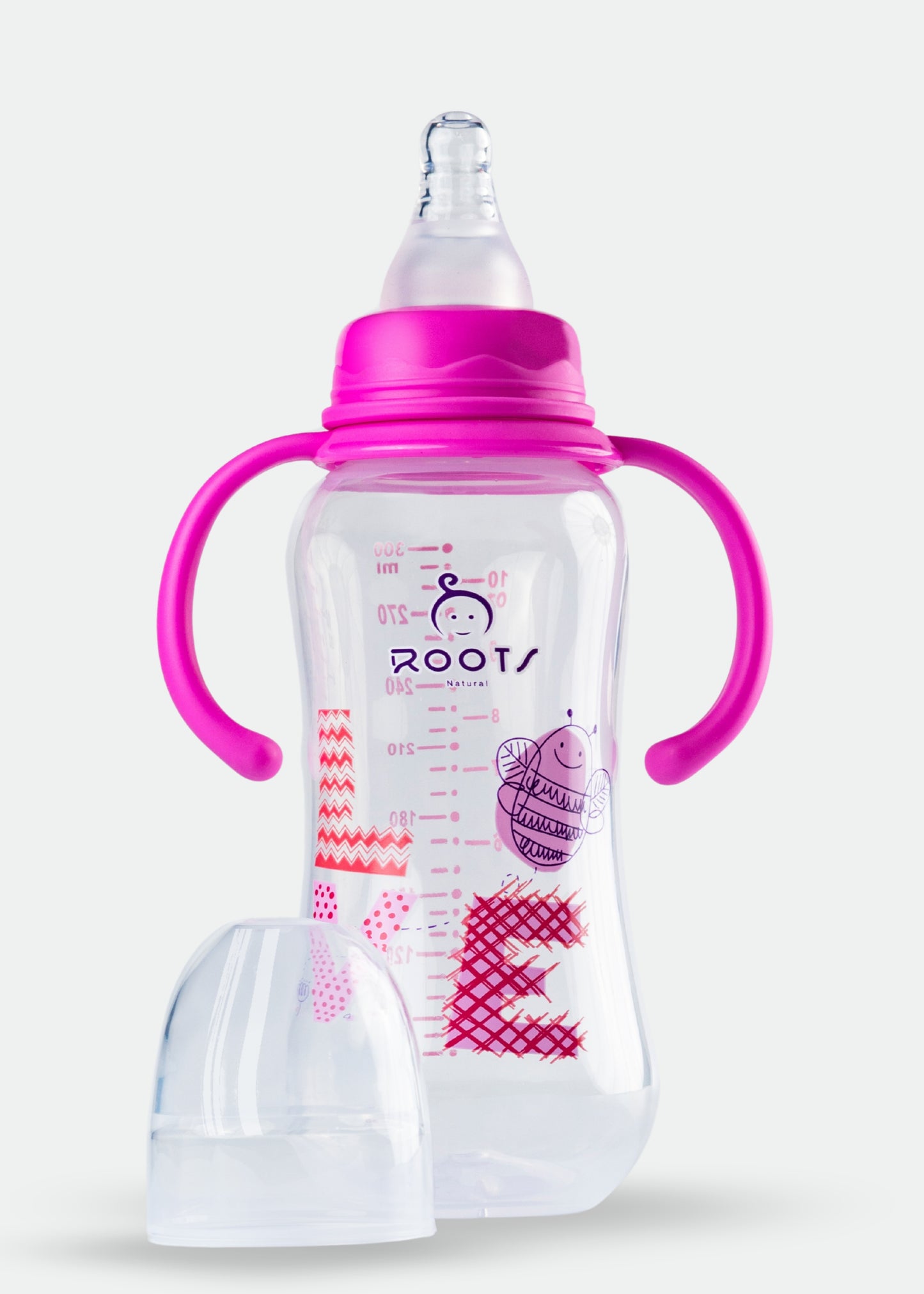 J1006-Pink Love Baby Bottle 300ML/10 OZ
