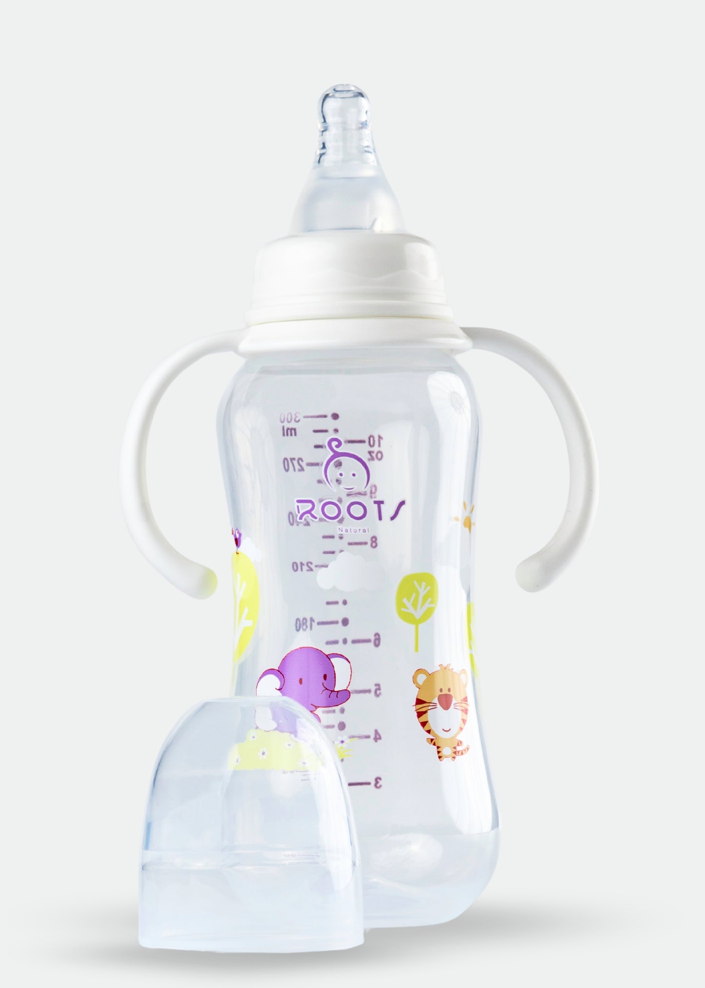 J1006-Purple Handle Baby Bottle Feeder 300ML/10 OZ