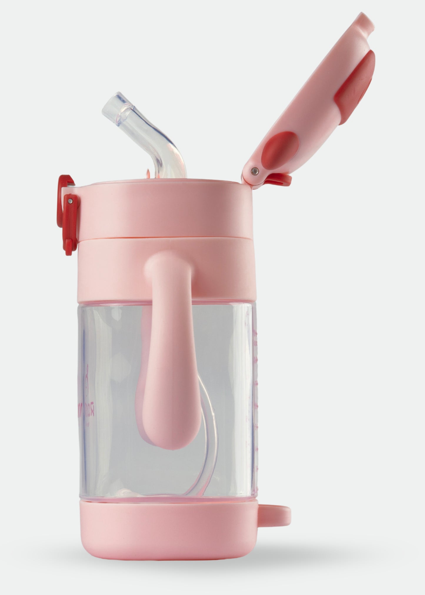 J1007-Pink Straw TRAINING CUP 300ML/10 OZ