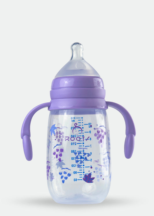 J1009-Purple Wide-Neck Baby Bottle 310ML/10 OZ