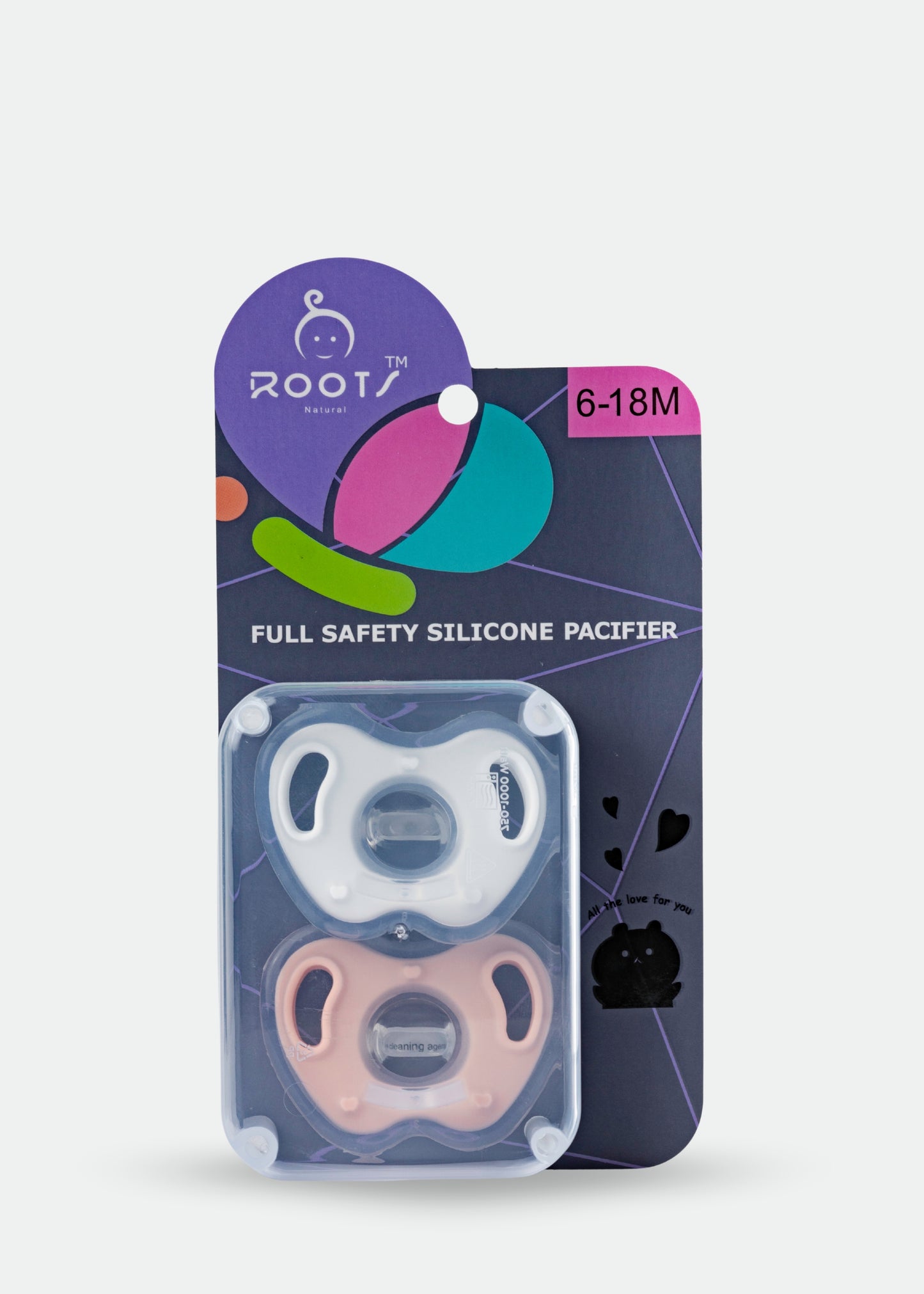 T0003 6-18 M Fully Silicone Pacifier Round Shape Nipple