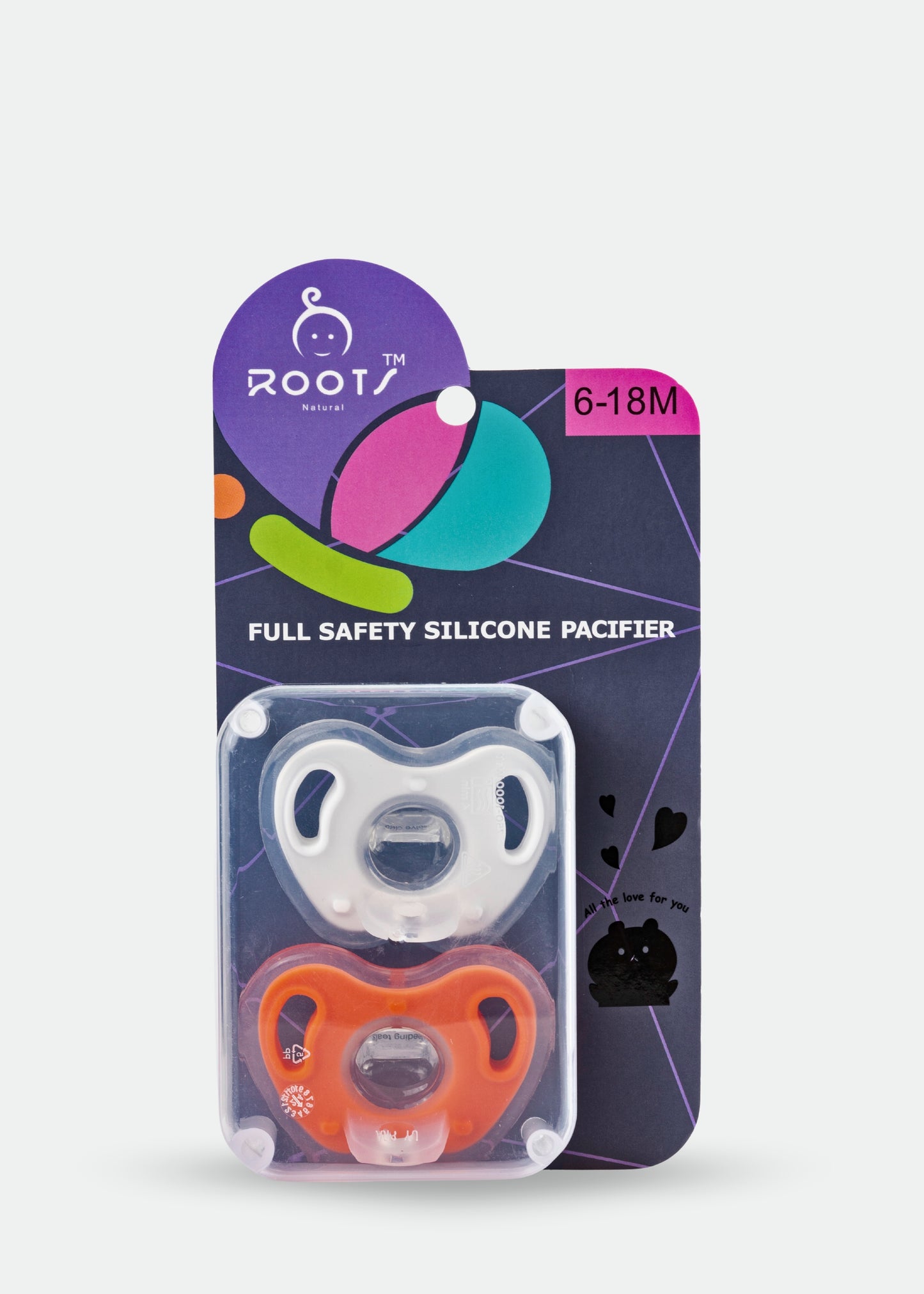 T0003 6-18 M Fully Silicone Pacifier Round Shape Nipple