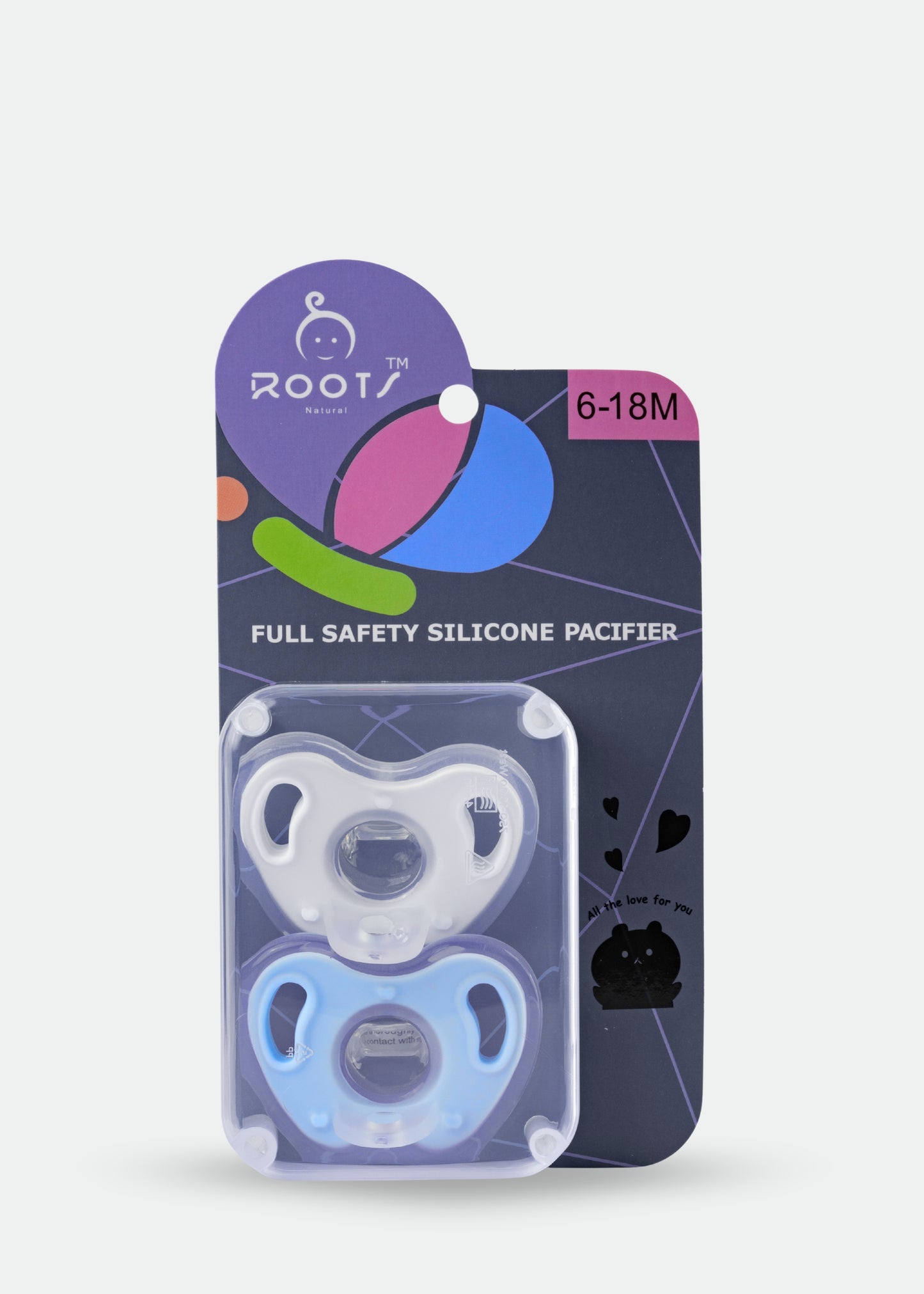 T0003 6-18 M Fully Silicone Pacifier Round Shape Nipple