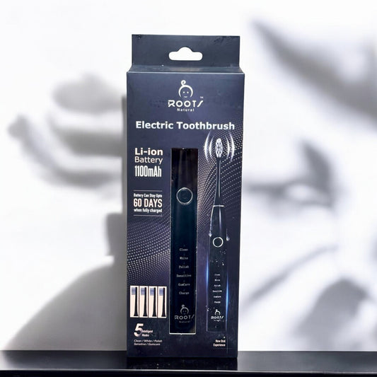 AY006 Rechargeable Electric Toothbrush 4 Head - Black
