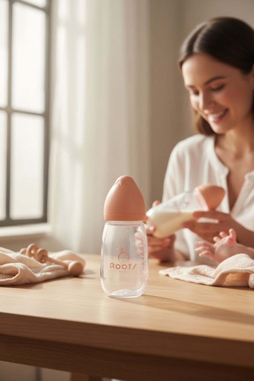 J1013-Pink Wide-Neck Baby Bottle 310ML/10 OZ Large Size Nipple