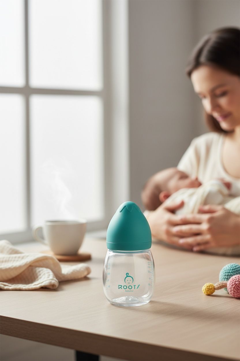 J1012 Ice Blue | Wide-Neck Medium Size Nipple | 180ML/6oz