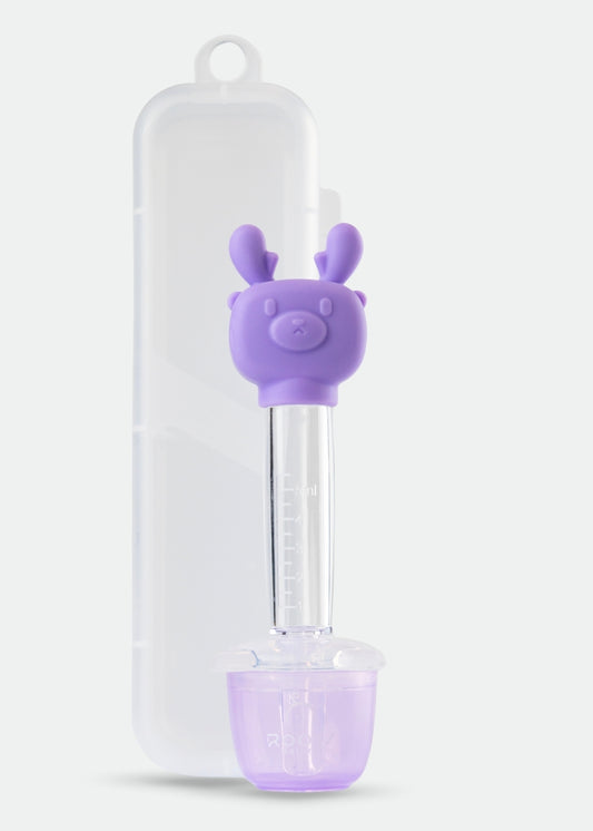 F1011-Full Silicone Deer Shape Medicine Dropper 5ML (Lilac)