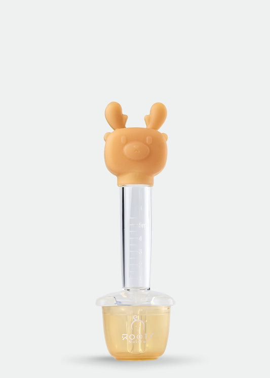 F1011-Full Silicone Deer Shape Medicine Dropper 5ML (Peach)