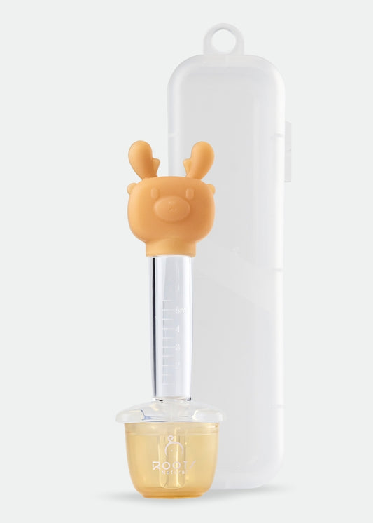 F1011-Full Silicone Deer Shape Medicine Dropper 5ML (Peach)