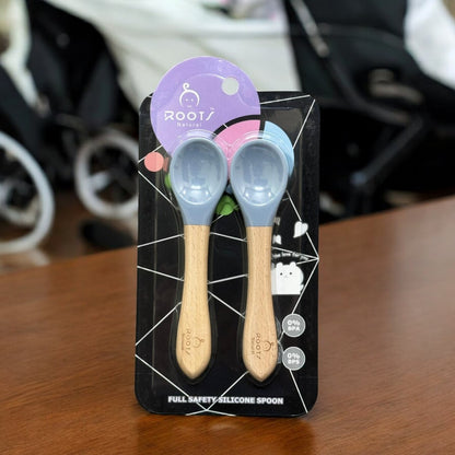 F0008-Baby Silicon Protection Spoon Blue