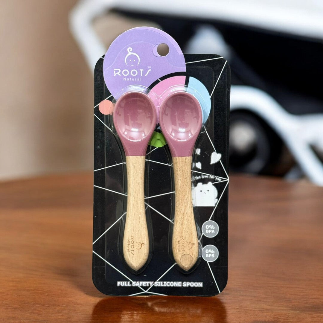 F0008-Baby Silicon Protection Spoon Pink