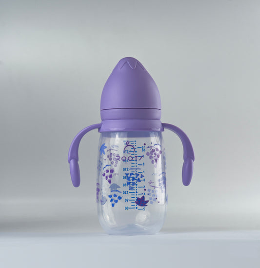 J1009-Purple Wide-Neck Baby Bottle 310ML/10 OZ