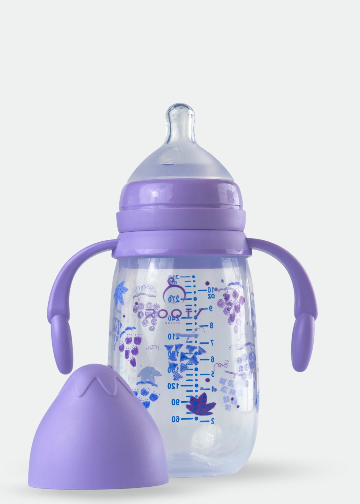 J1009-Purple Wide-Neck Baby Bottle 310ML/10 OZ