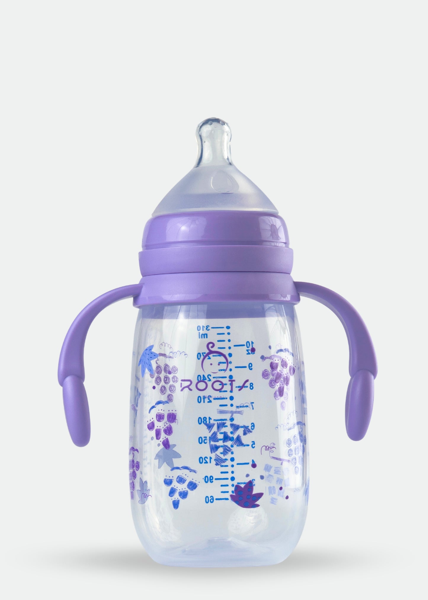 J1009-Purple Wide-Neck Baby Bottle 310ML/10 OZ