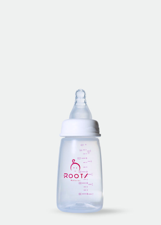 J1014-Standard-Neck Baby Bottle Square Shape 150ML/  Medium Size Nipple