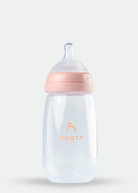 J1013-Pink Wide-Neck Baby Bottle 310ML/10 OZ Large Size Nipple