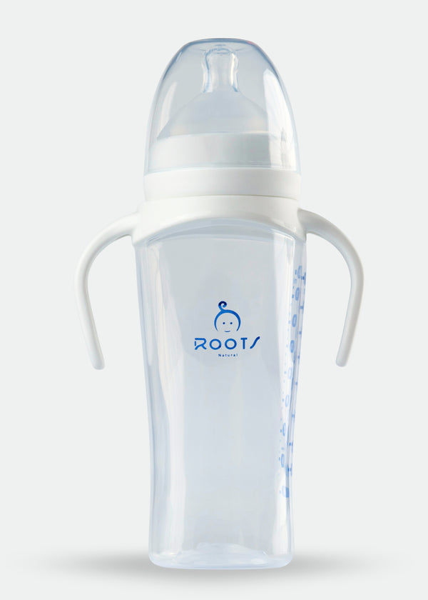 J1016-White Wide-Neck Baby Bottle 300ML/ 10 OZ