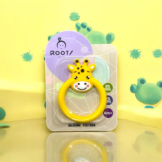 T0005-Giraffe Face Silicone Teether