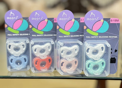 T0003 6-18 M  Fully Silicone Pacifier Round Shape Nipple