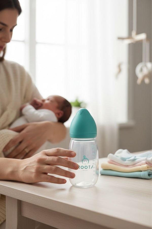 J1013-Green Wide-Neck Baby Bottle 310ML/10 OZ Large Size Nipple