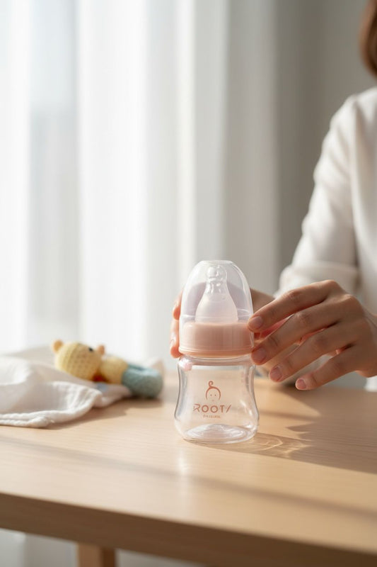 J1010-Pink Baby Bottle For New Born 60ML/ 2 OZ Small Size Nipple