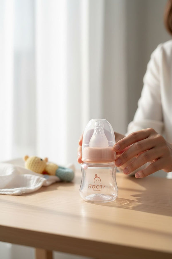 J1010-Pink Baby Bottle For New Born 60ML/ 2 OZ Small Size Nipple