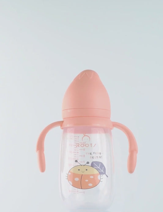 J1009-Baby Pink  Wide-Neck Baby Bottle 310ML/10 OZ