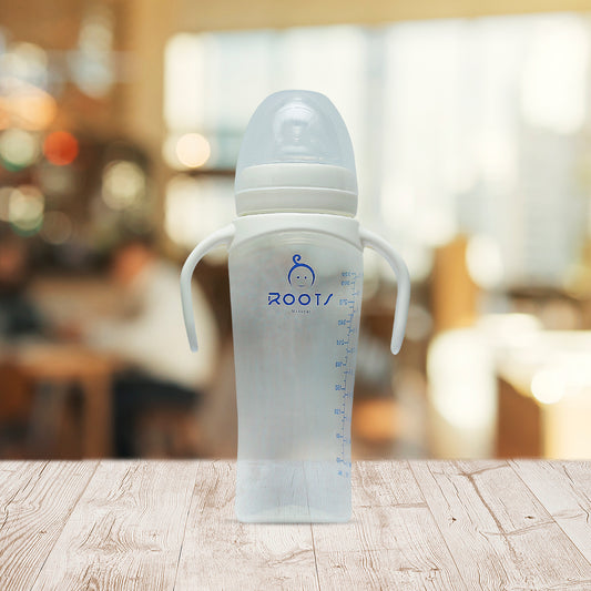 J1016-White Wide-Neck Baby Bottle 300ML/ 10 OZ