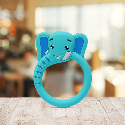 T0005-Elephant Face Silicone Teether