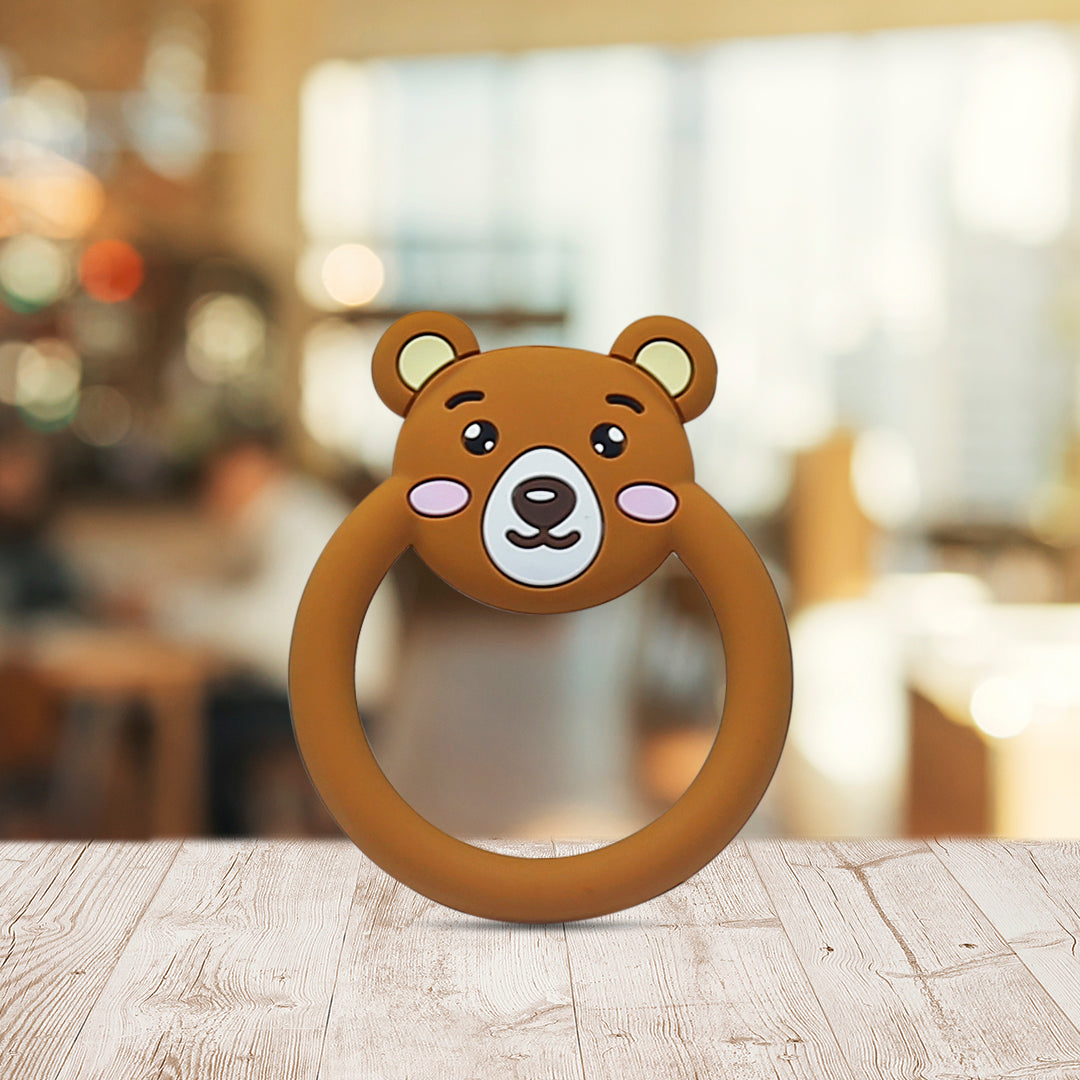 T0005-Bear Face Silicone Teether