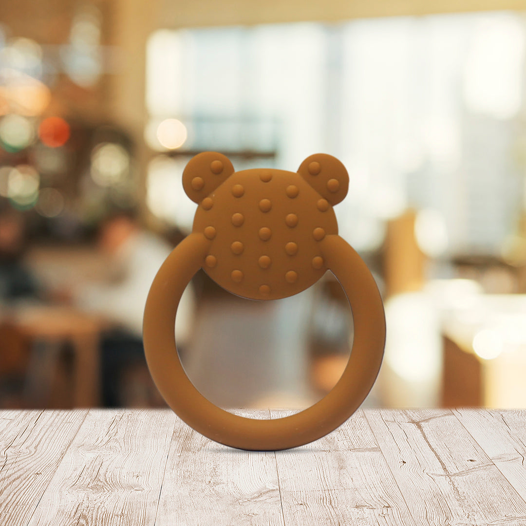 T0005-Bear Face Silicone Teether